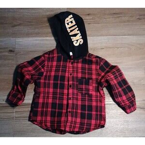 Kids Red, black and orange skaters hoodie